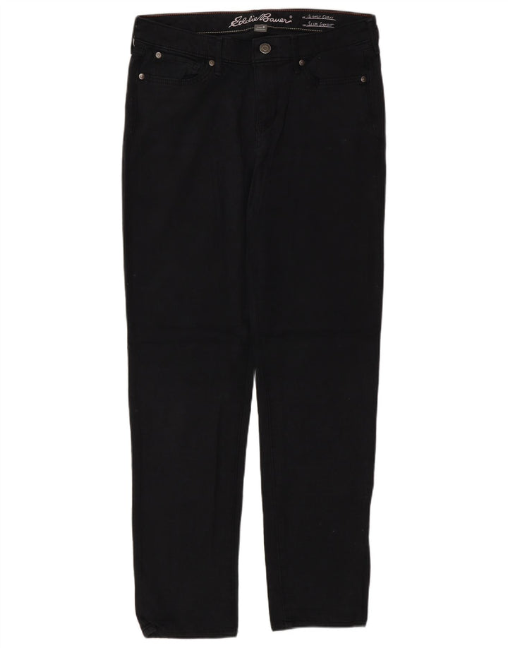 Jeans slim leggermente curvy da donna Eddie Bauer US 8 medio W30 L32 nero