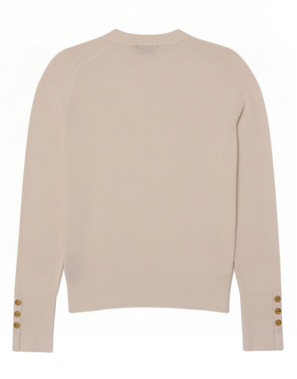 Zara Womens Crew Neck Jumper Sweater UK 12 Medium White