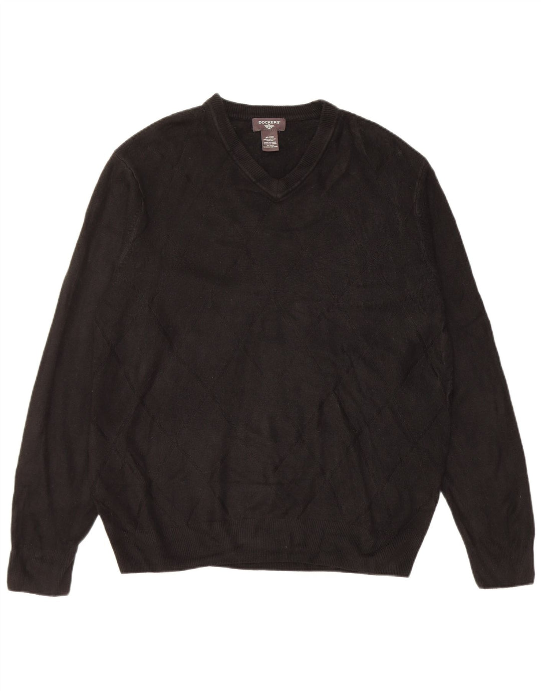 Maglione da uomo con scollo a V Dockers XL in acrilico nero