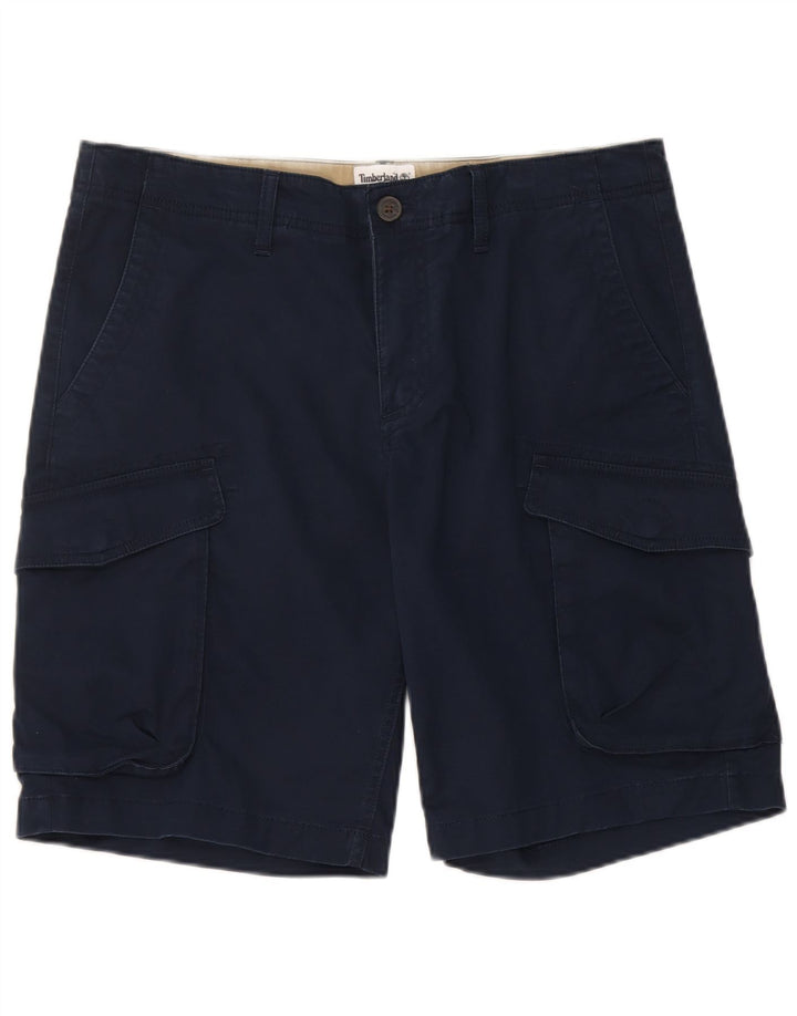 Pantaloncini cargo da uomo Timberland W32 medio cotone blu navy