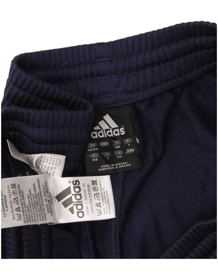 Pantaloni da tuta da uomo ADIDAS UK 42/44 Large in poliestere blu navy