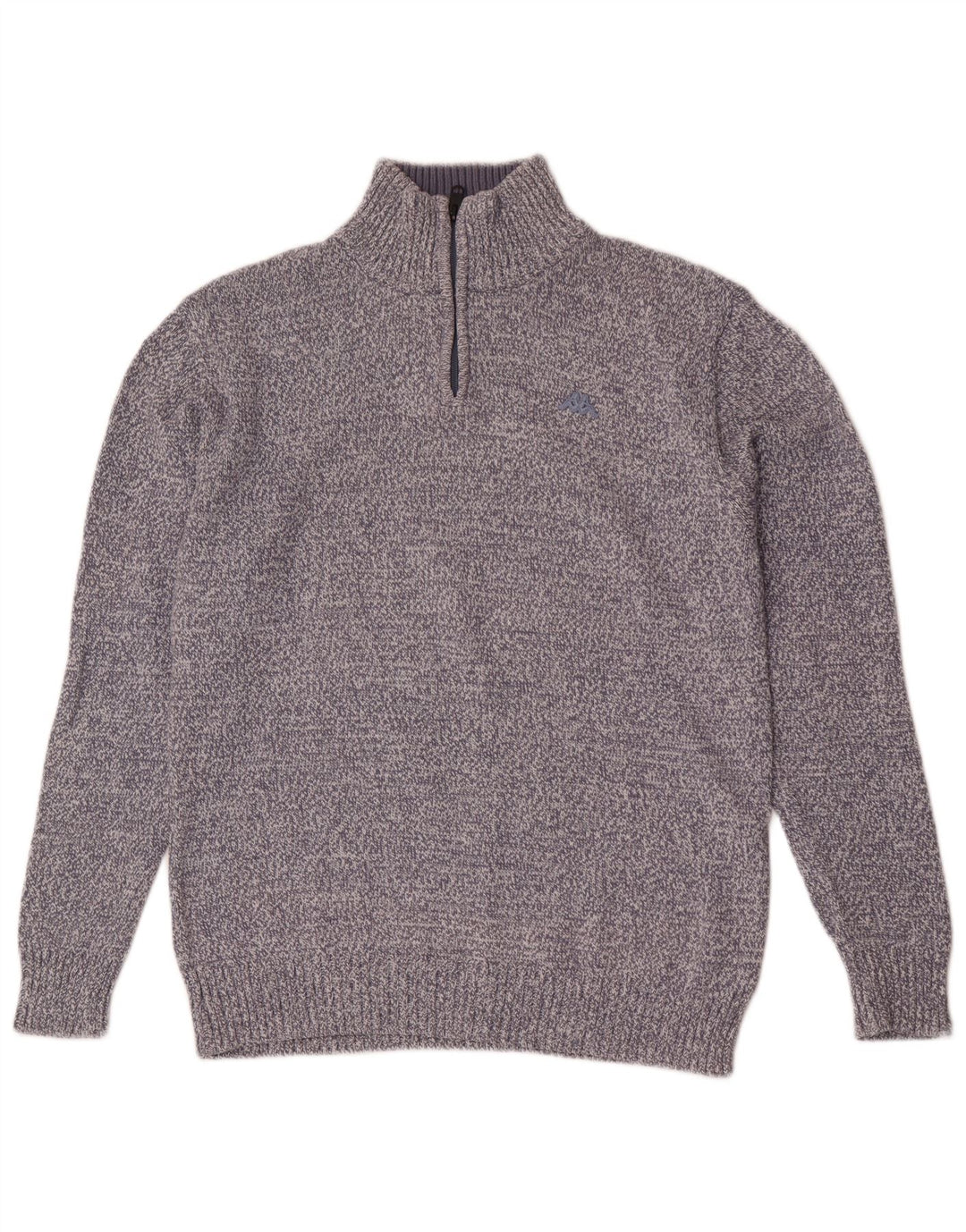 Maglione Kappa da uomo con zip e collo XL blu screziato