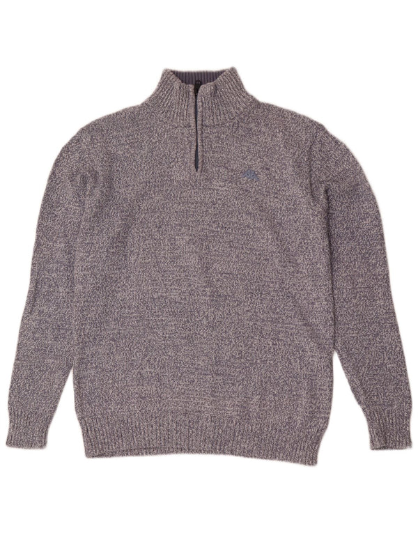 Maglione Kappa da uomo con zip e collo XL blu screziato