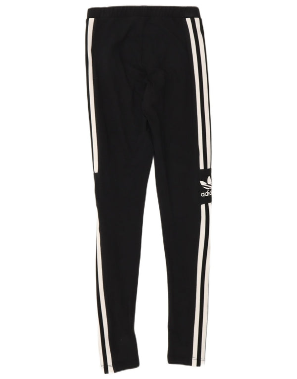 Leggings grafici da donna Adidas UK 4 XS cotone nero