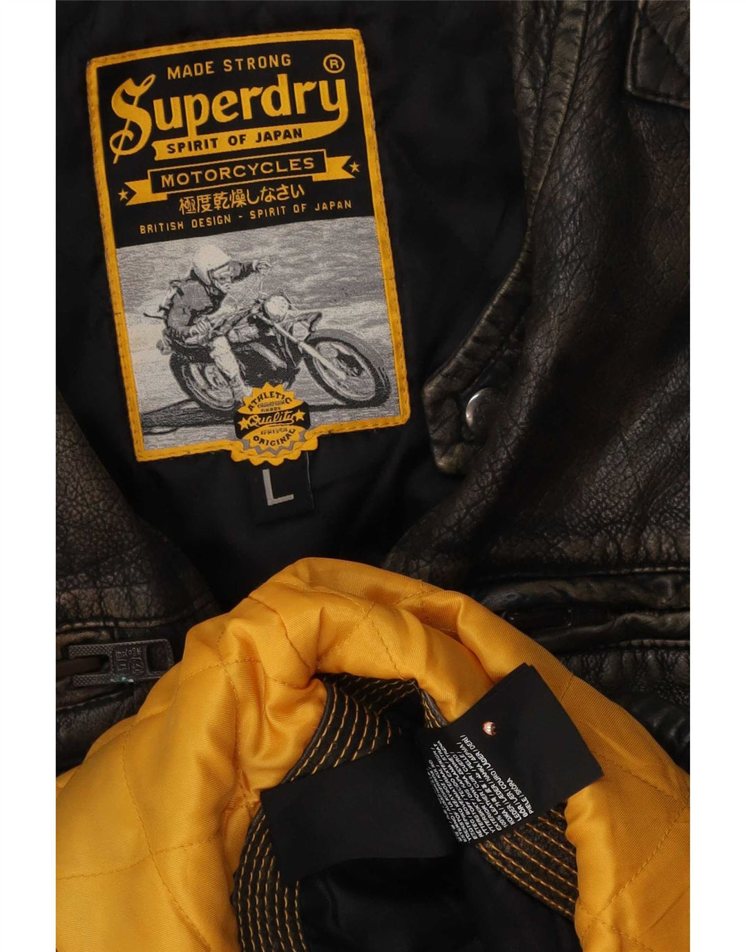 Giacca in pelle da uomo Motorstyle Superdry UK 40 grande marrone