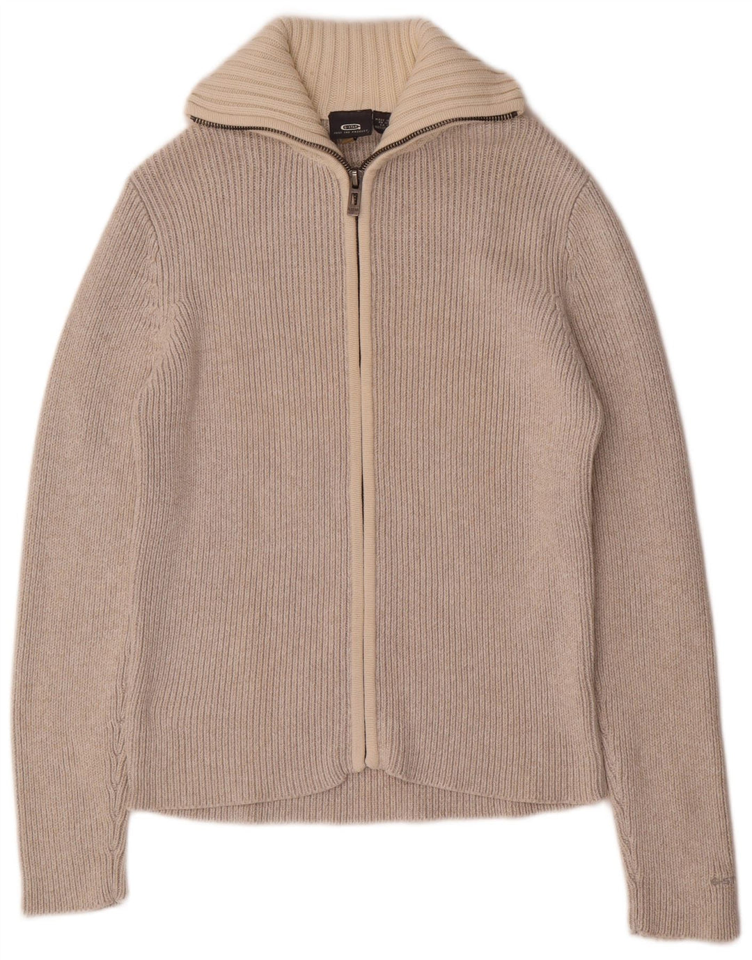 Maglione cardigan grafico da uomo G-Star in cotone beige medio
