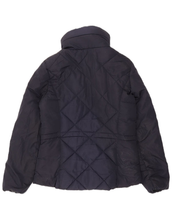 Giacca imbottita trapuntata da donna Marks & Spencer UK 10 piccola blu navy