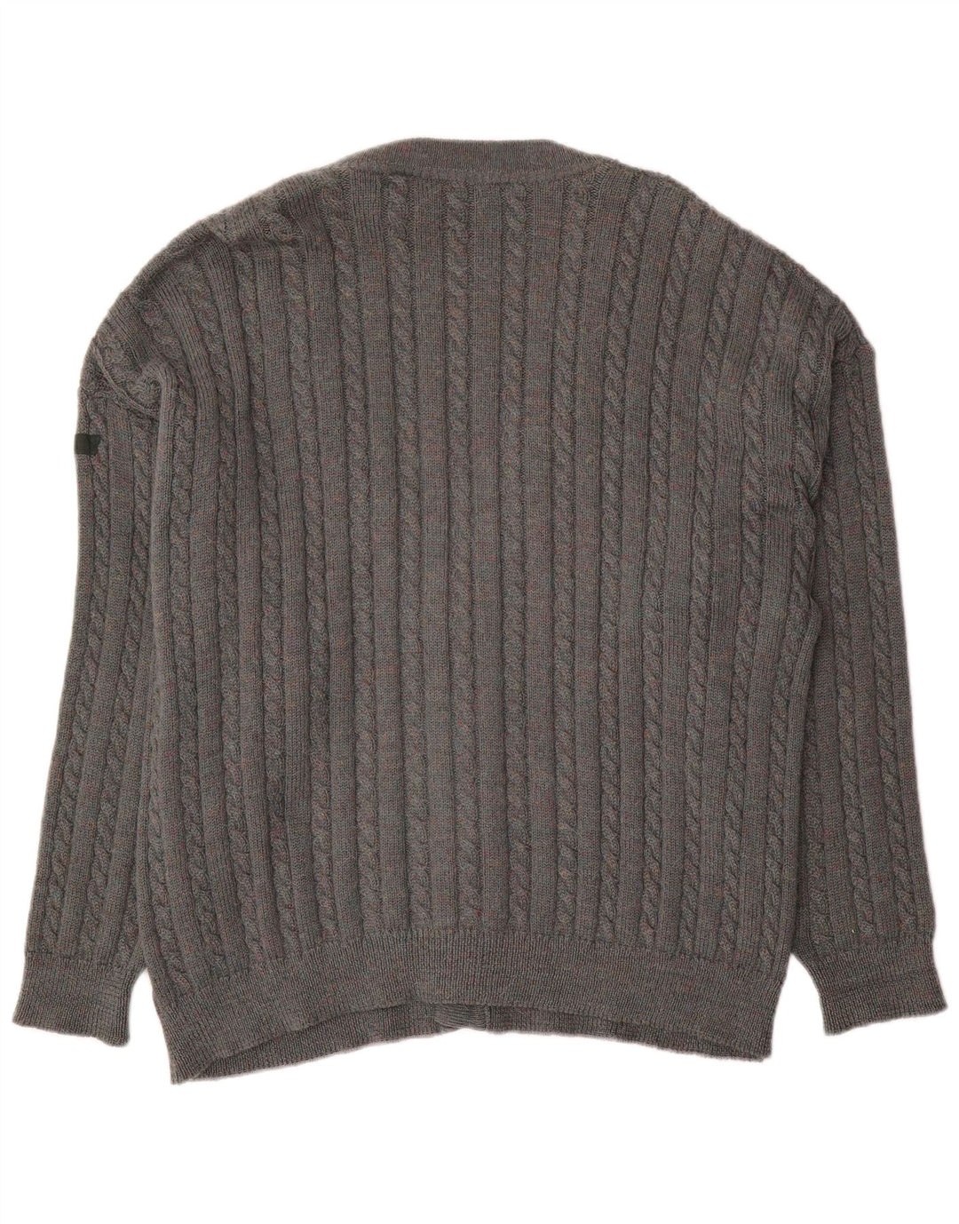 Maglione cardigan da uomo vintage XL grigio