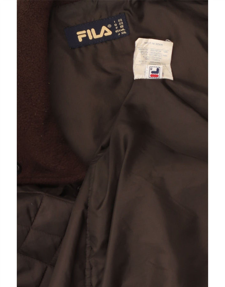 FILA Giacca Trapuntata Uomo IT 52 2XL Marrone Poliammide
