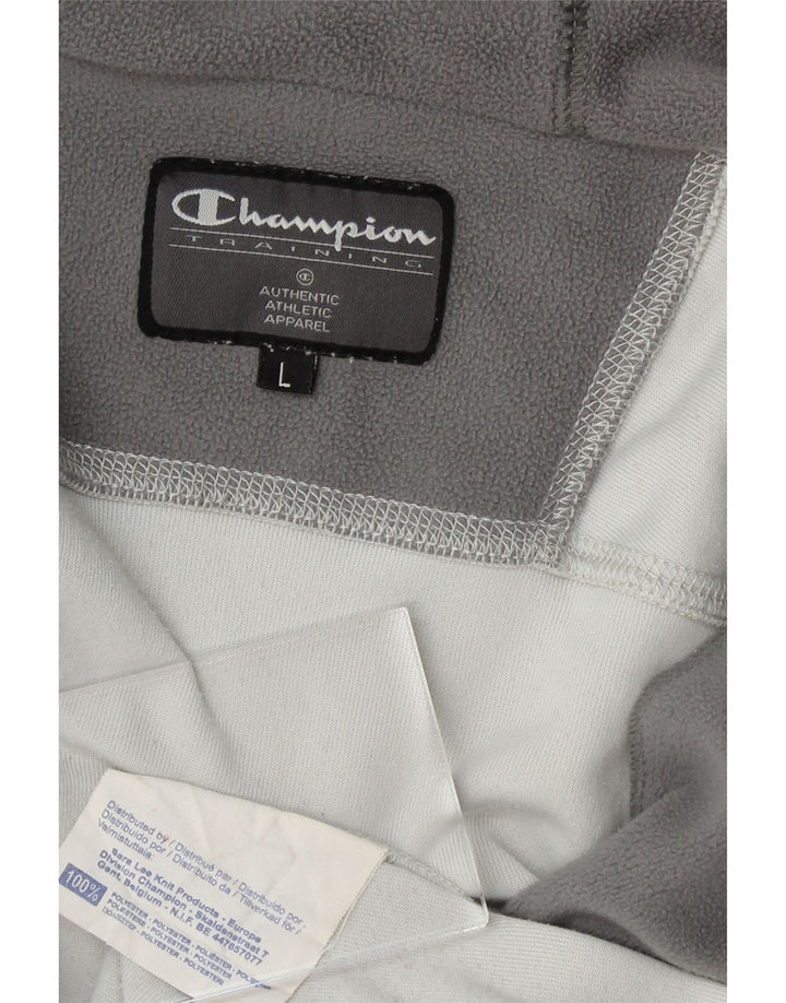 CHAMPION Mens Hooded Fleece Jacket UK 40 Large Blue Polyester Vintage Champion and Second-Hand Champion from Messina Hembry 