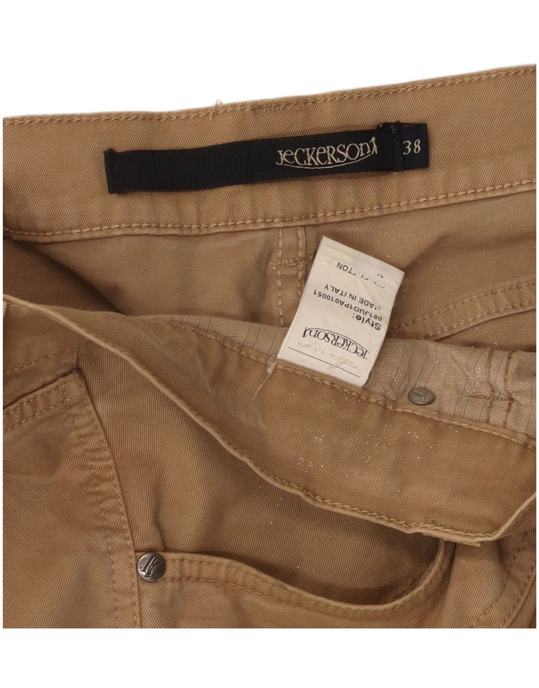 Jeans dritti da uomo Jeckerson W38 L29 cotone beige