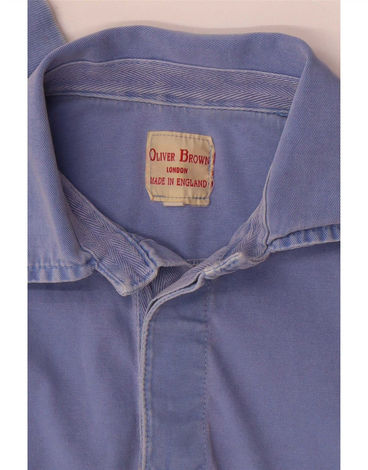 Polo a maniche lunghe da uomo Oliver Brown Blu medio
