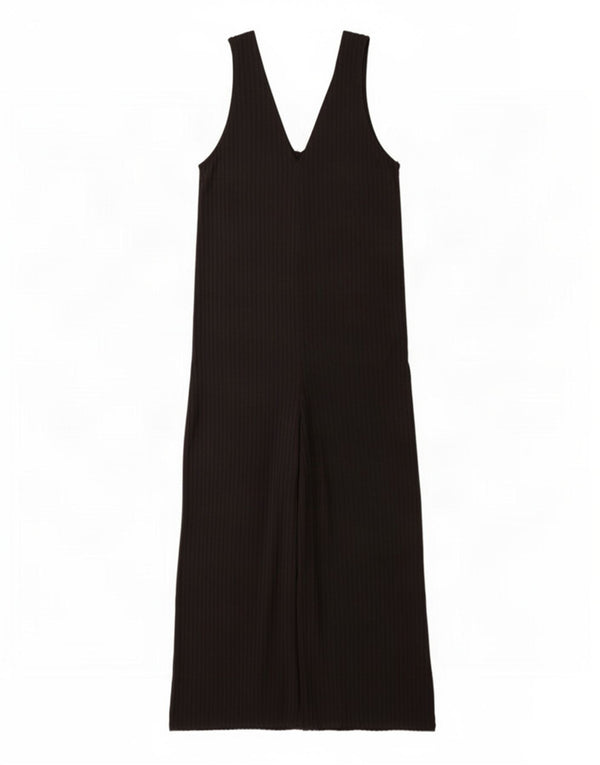 Zara Womens Sleeveless Jumpsuit UK 10 Small Black Striped