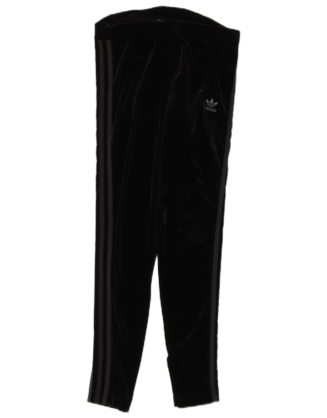 Leggings in velluto da donna Adidas UK 12 poliestere nero medio
