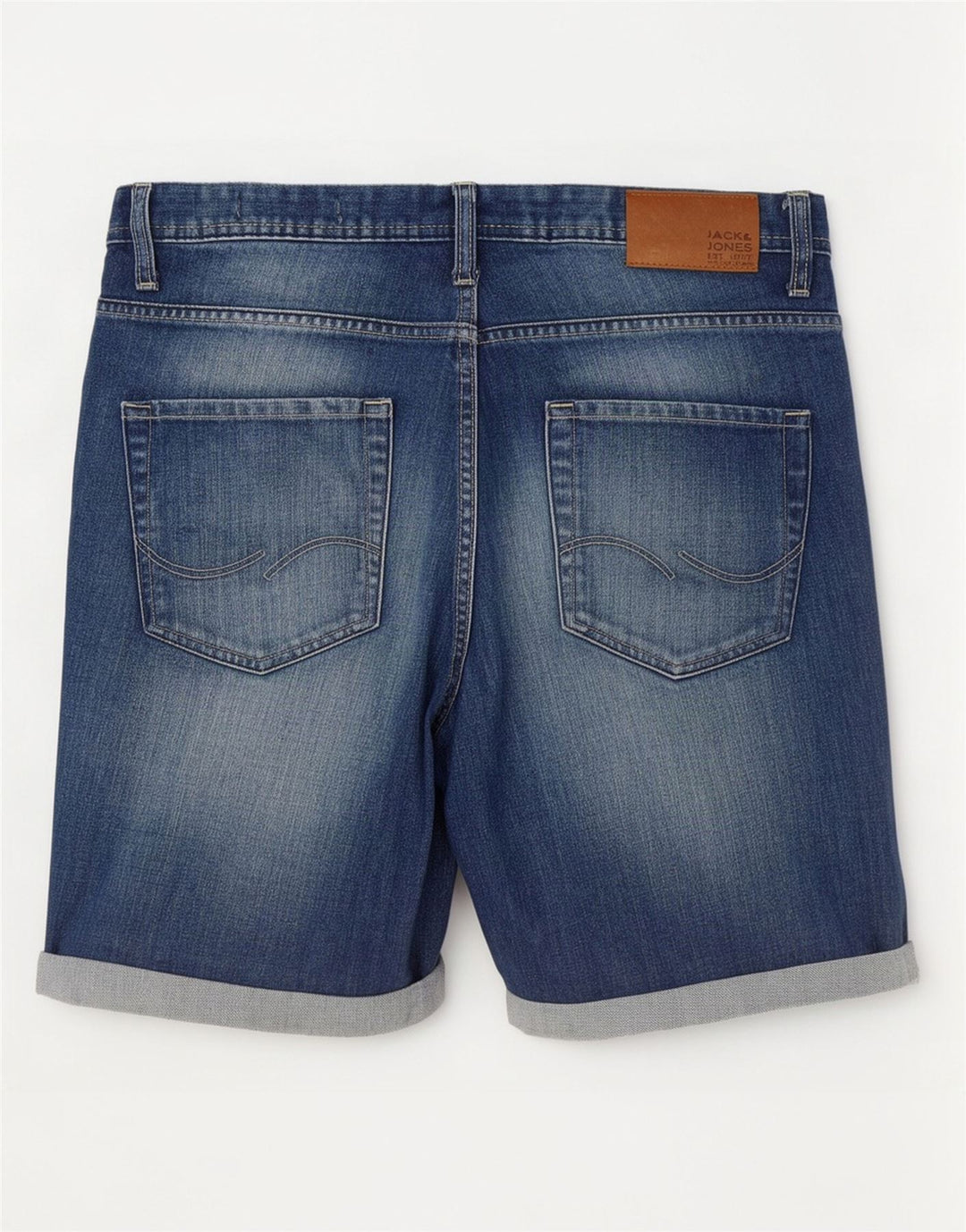 Pantaloncini di jeans da uomo Jack & Jones W36 grandi in cotone blu