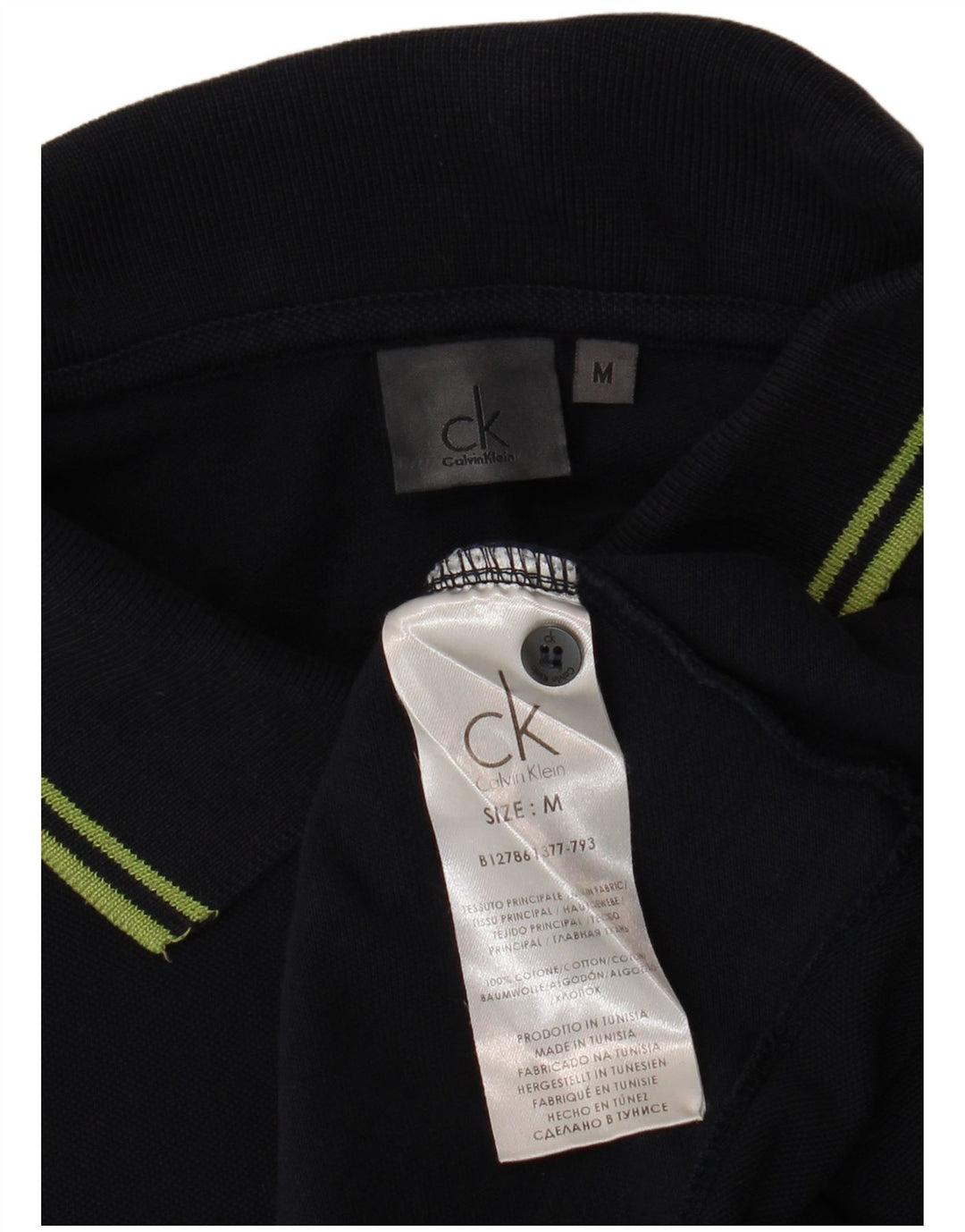 CALVIN KLEIN Polo da uomo in cotone medio blu navy