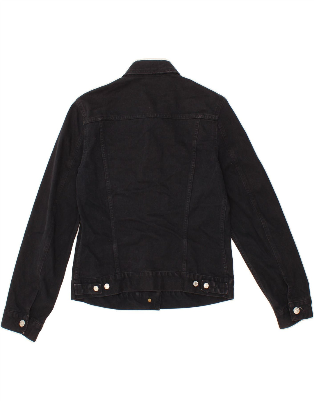 BENETTON Womens Denim Jacket UK 10 Small Navy Blue Cotton Vintage Benetton and Second-Hand Benetton from Messina Hembry 