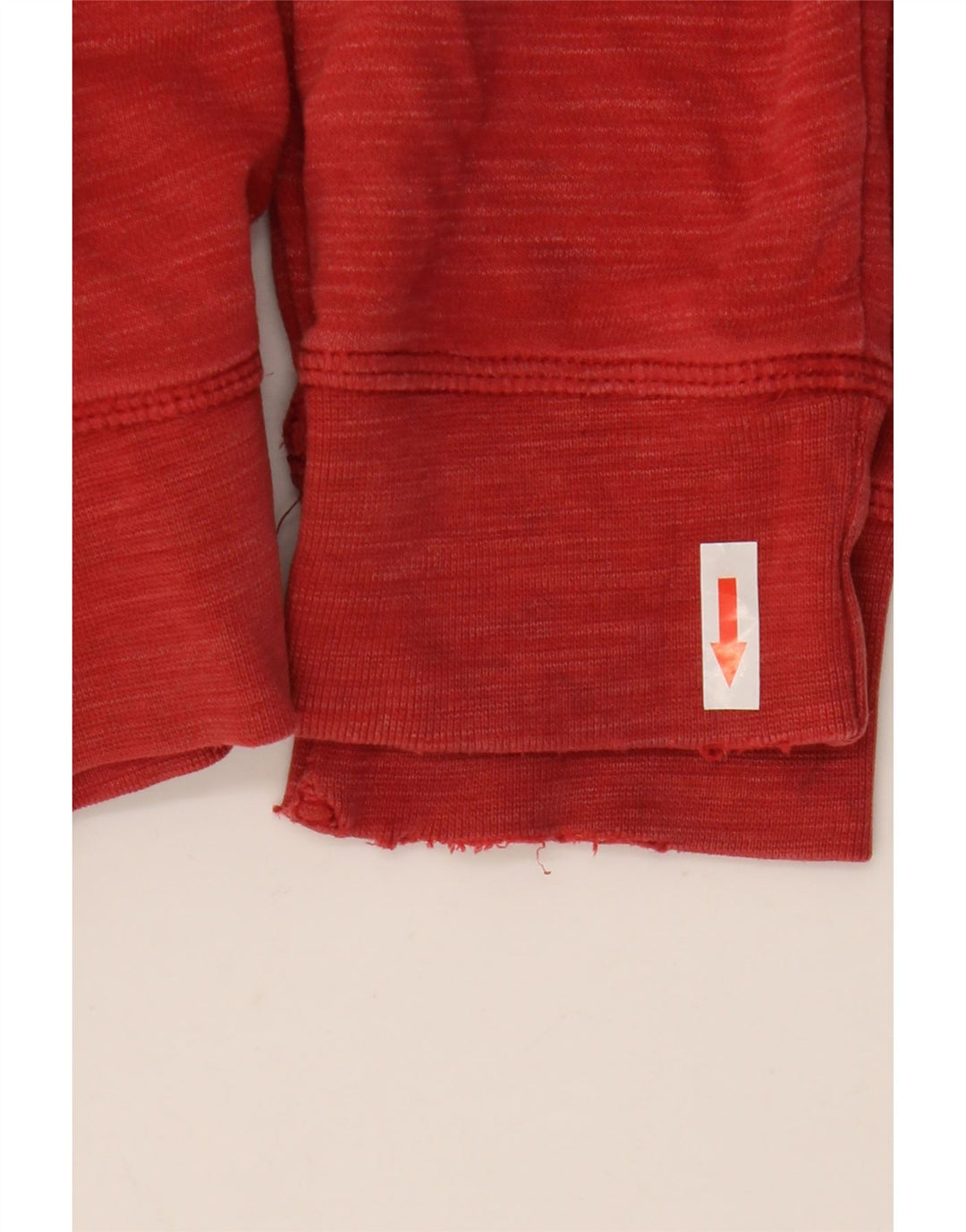 Maglione con cappuccio e zip grafica da uomo Reebok in cotone rosso medio