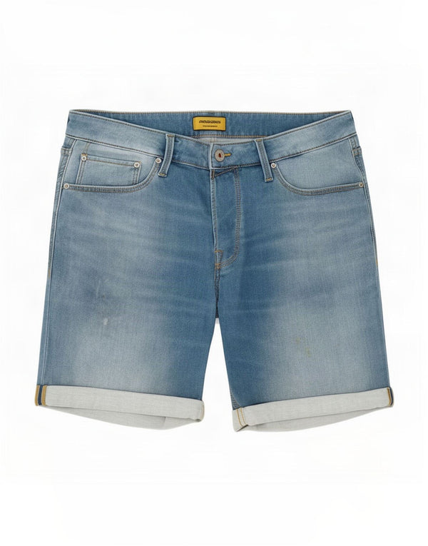 Pantaloncini di jeans da uomo Jack & Jones XL W38 cotone blu