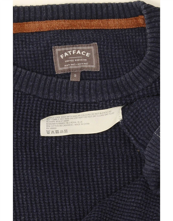 Maglione girocollo da uomo Fat Face piccolo in cotone blu navy
