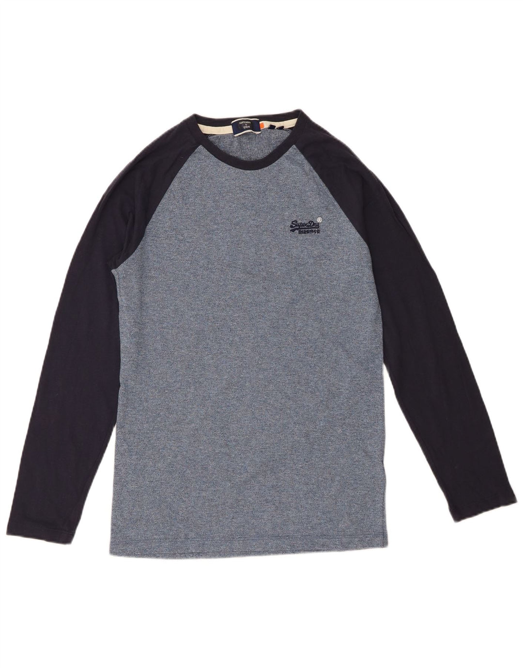 Maglia da uomo a maniche lunghe Superdry XS blu in cotone color block