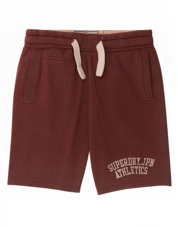 Pantaloncini sportivi grafici da uomo Superdry poliestere marrone medio medio