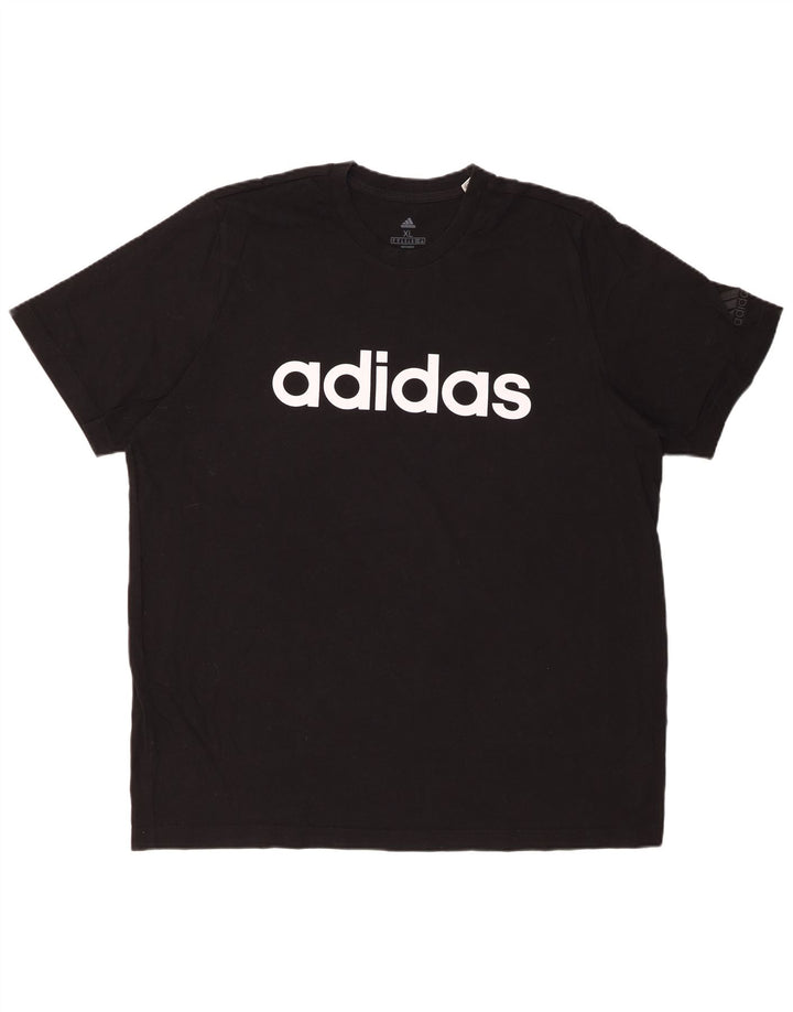 T-shirt grafica da uomo ADIDAS Top XL in cotone nero