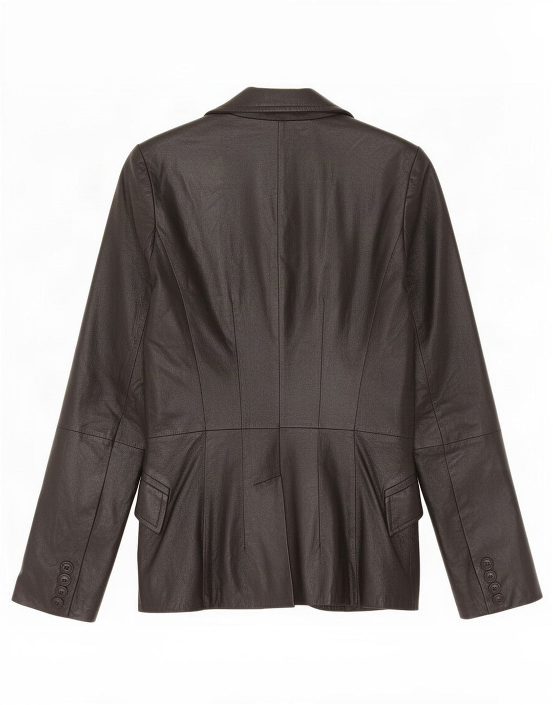 Giacca blazer in pelle da donna a 2 bottoni Zara UK 10 piccola nera