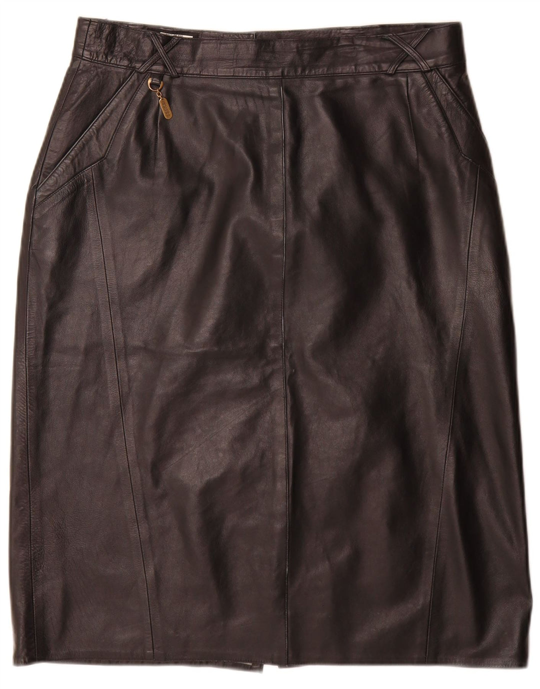 Gonna in pelle da donna Norma EU 44 XL W34 Pelle nera