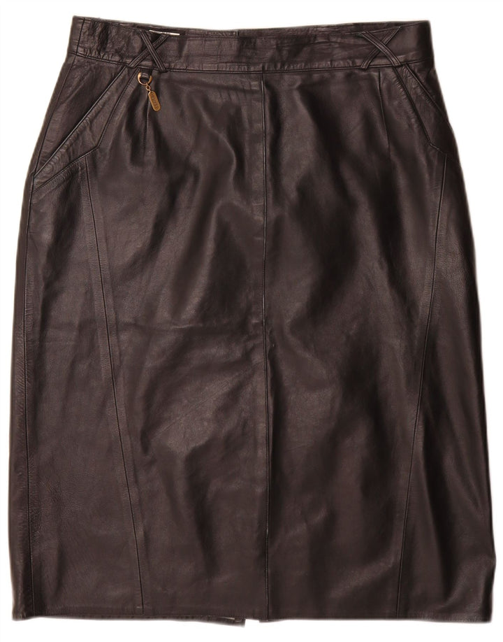 Gonna in pelle da donna Norma EU 44 XL W34 Pelle nera