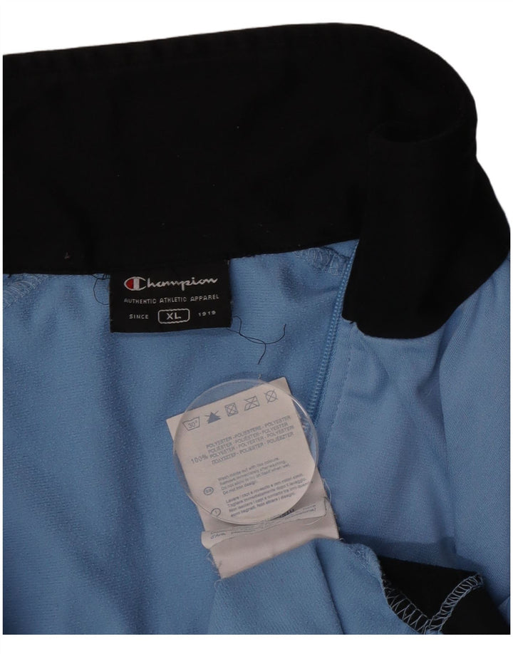Champion Mens Tracksuit Top Jacket XL Blue Colourblock Polyester