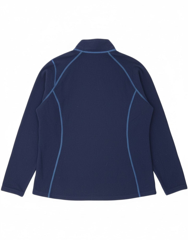 EDDIE BAUER Womens Fleece Jacket UK 18 XL Navy Blue Polyester Vintage Eddie Bauer and Second-Hand Eddie Bauer from Messina Hembry 