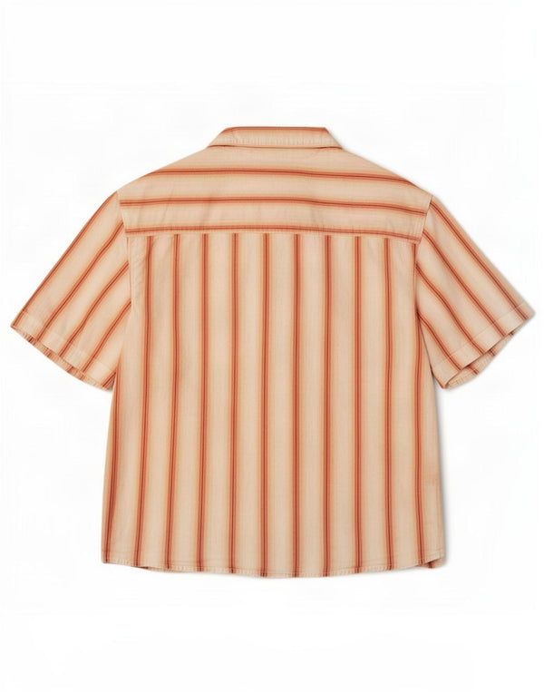 Camicia a maniche corte da donna Levi's UK 14 Cotone a righe bianche medie