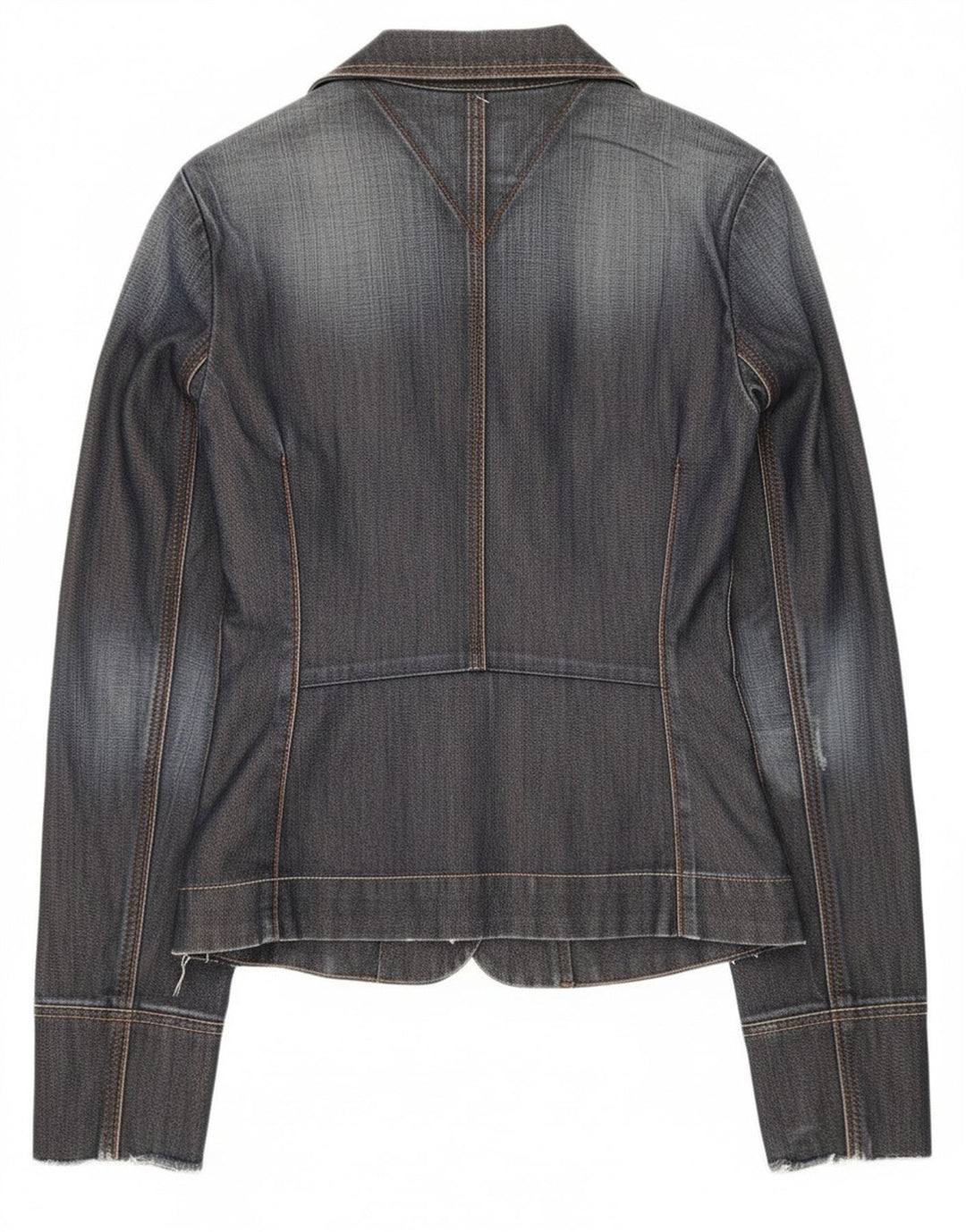 Giacca blazer in denim a 3 bottoni da donna Tommy Hilfiger UK 12 medio blu navy