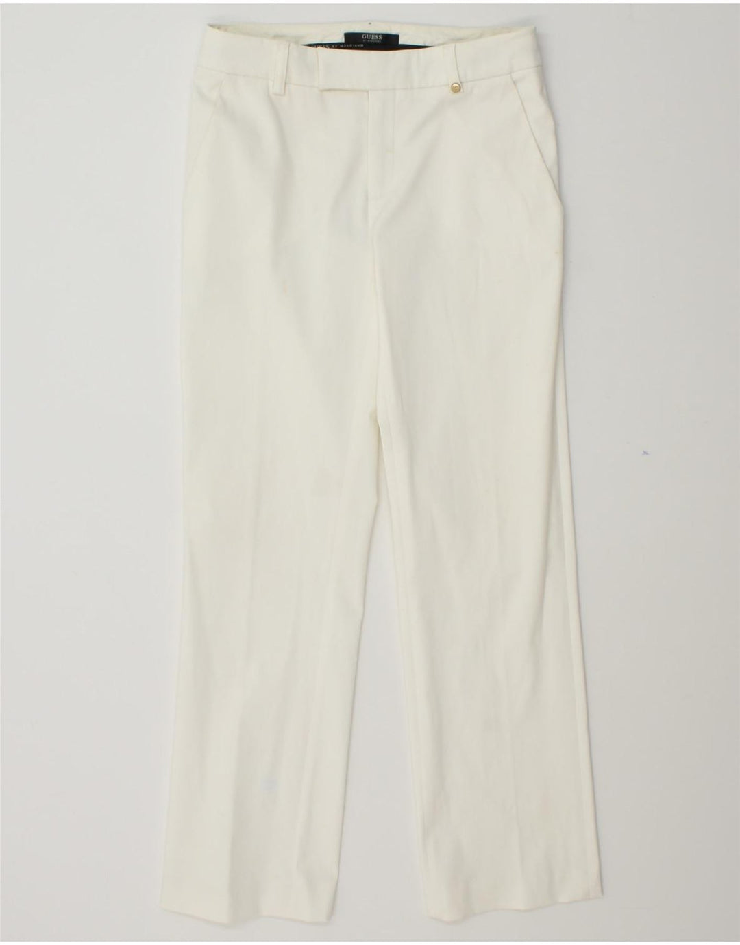 GUESS Womens Straight Chino Trousers W26 L28 White Vintage Guess and Second-Hand Guess from Messina Hembry 