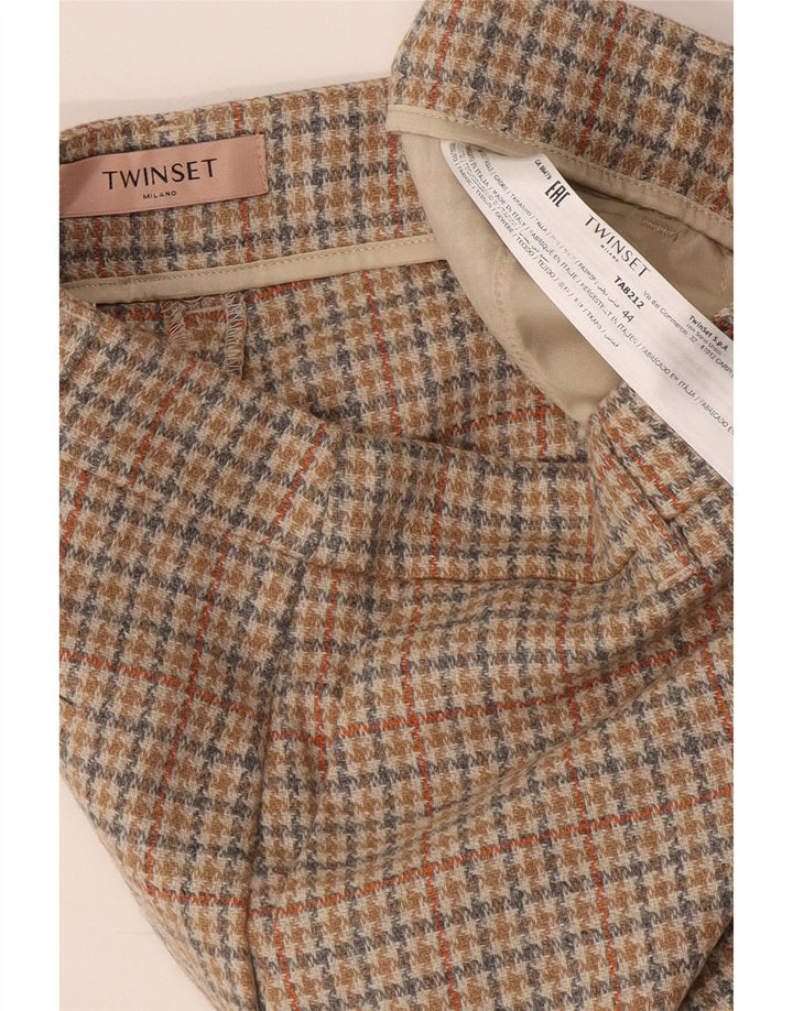 Pantaloni Cropped Twinset Donna Milano IT 44 Medio W30 L23 Beige