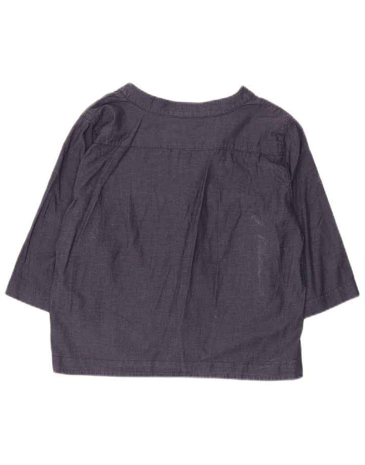 Camicia pullover con maniche a 3/4 corta da donna Marella UK 10 Small Blu Navy