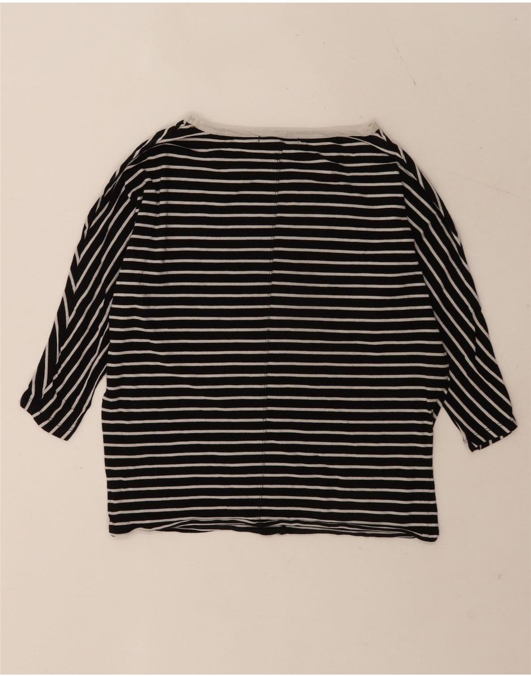 Top oversize da donna Ralph Lauren manica 3/4 UK 10 piccolo a righe nere