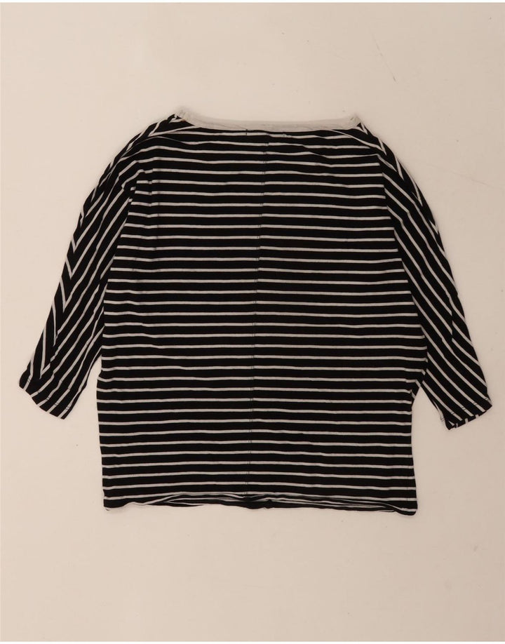 Top oversize da donna Ralph Lauren manica 3/4 UK 10 piccolo a righe nere