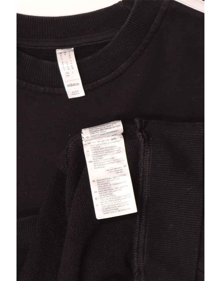Felpa da donna Adidas Jumper UK 12/14 cotone nero medio