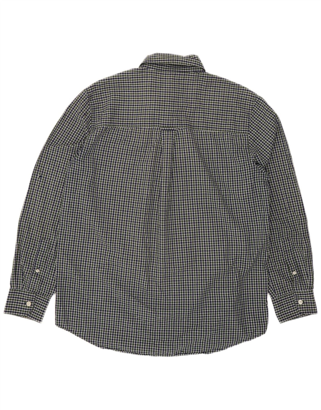 Camicia da uomo dal taglio classico Chaps in cotone a quadretti verde medio