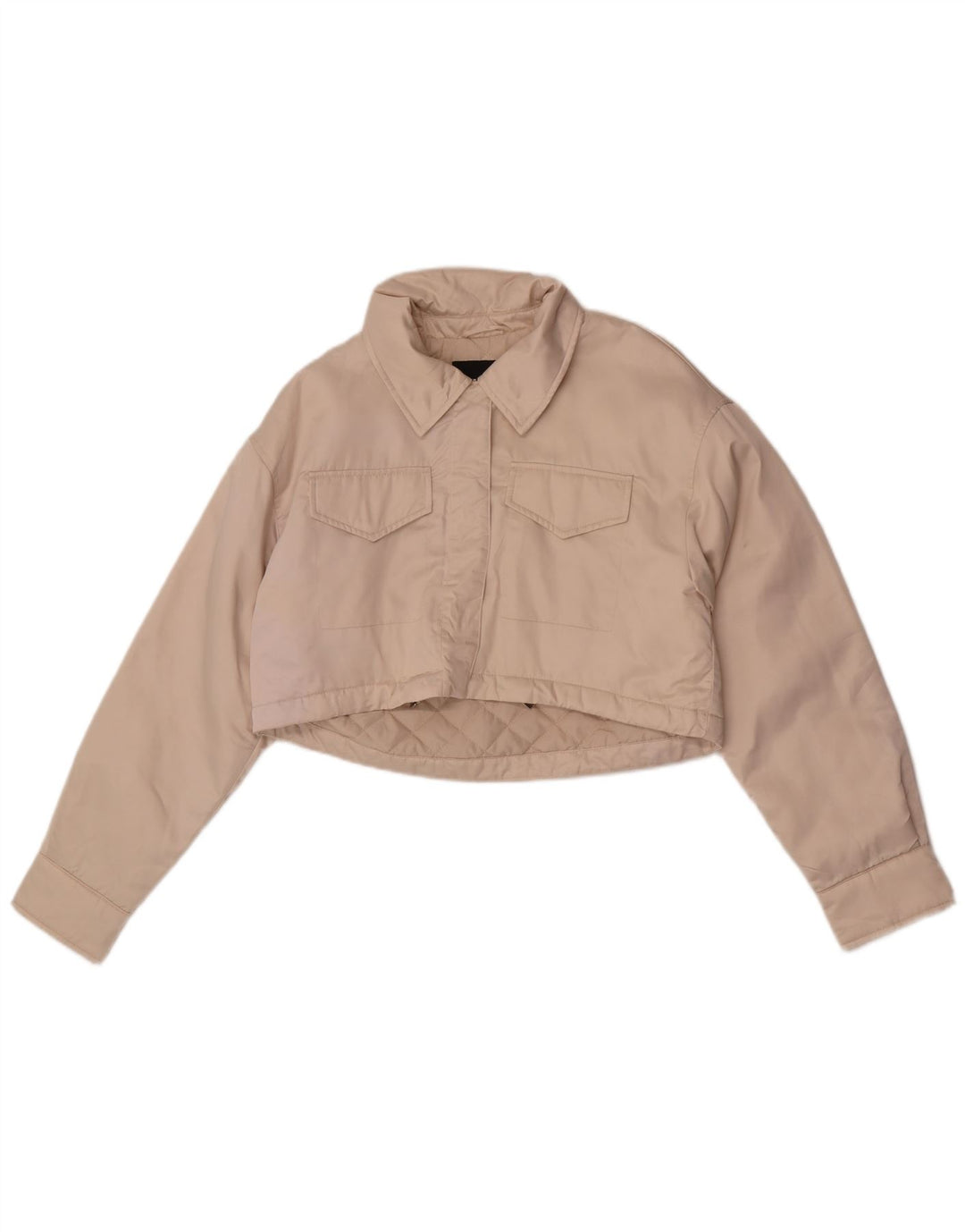 Giacca Bolero oversize da donna Zara UK 6 XS poliestere bianco sporco