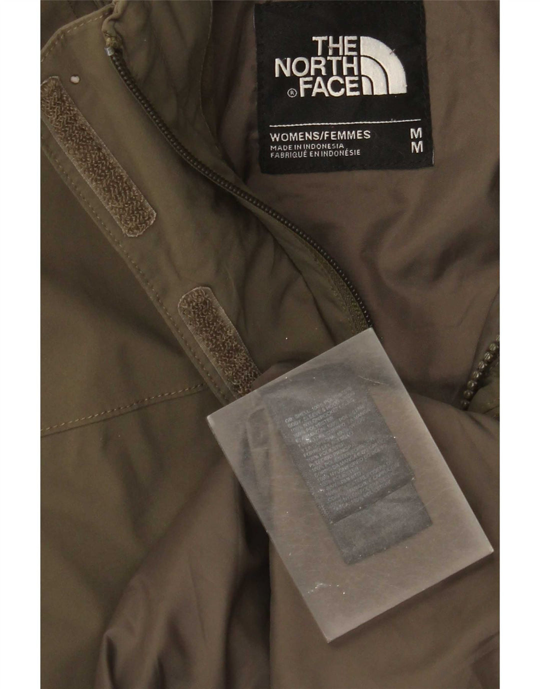 Giacca a vento con cappuccio da donna The North Face UK 14 Medium Khaki