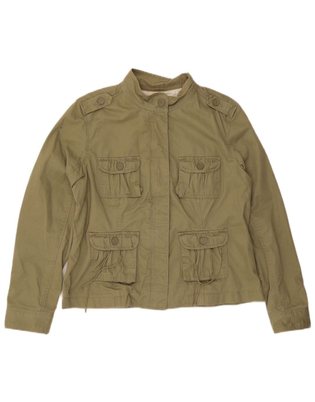 Giacca militare da donna Tommy Hilfiger UK 16 grande cotone kaki