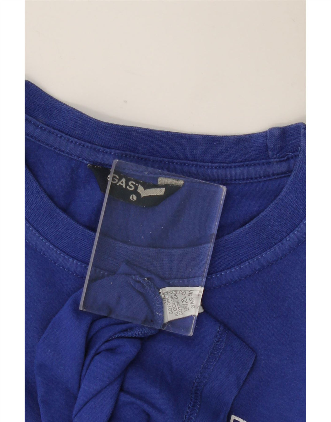 T-shirt grafica da uomo GAS Top grande in cotone blu