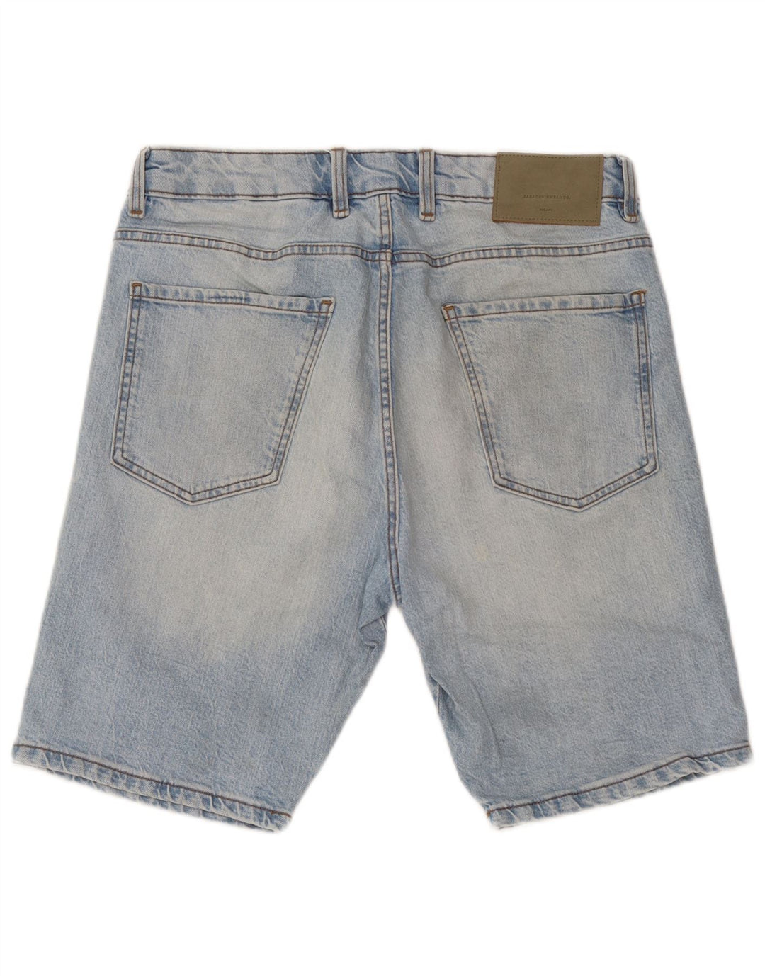 Pantaloncini di jeans da uomo Zara EU 42 Large W32 cotone blu