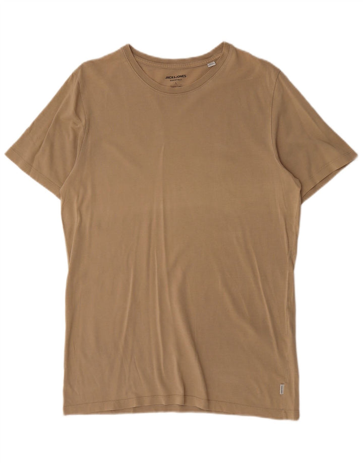 T-shirt da uomo Jack & Jones Top grande in cotone beige