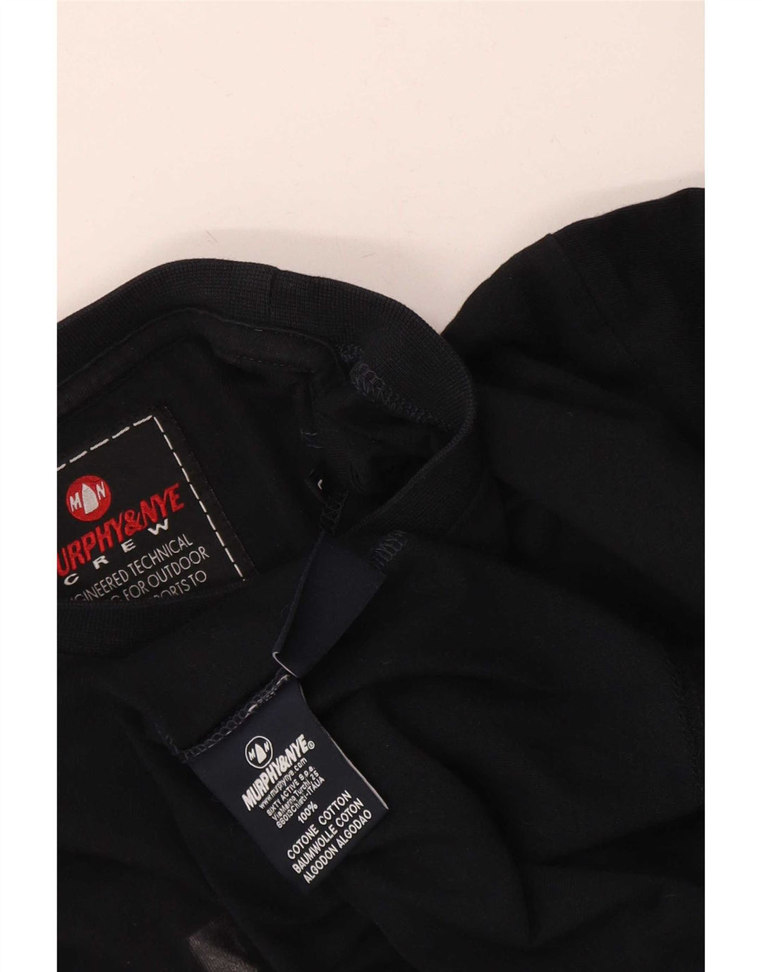 Murphy & Nye Top grafico da uomo a maniche lunghe grande color block blu navy