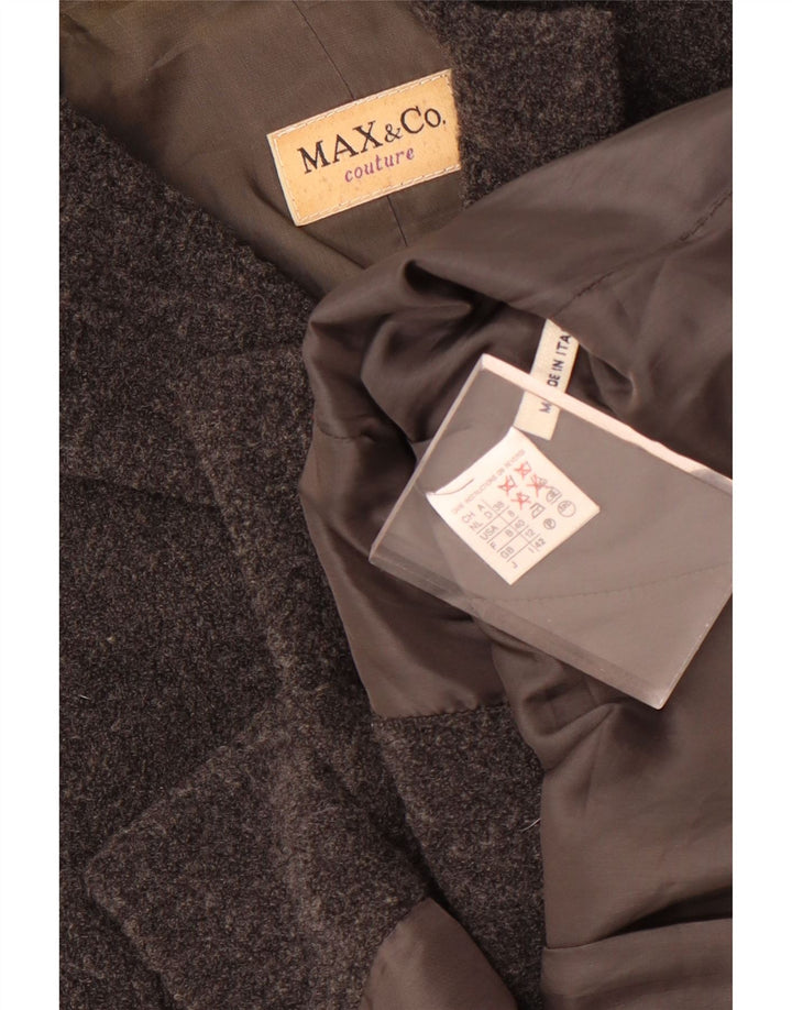 Max & Co. Giacca blazer a 5 bottoni da donna UK 12 Lana grigio medio