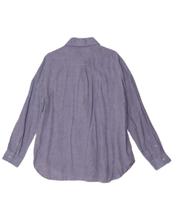Camicia da donna Reiss UK 14 grande lino blu